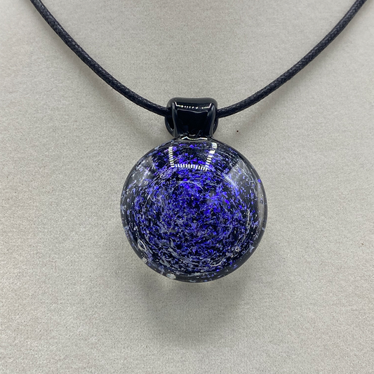 Memorial Blue Dichroic Pendant