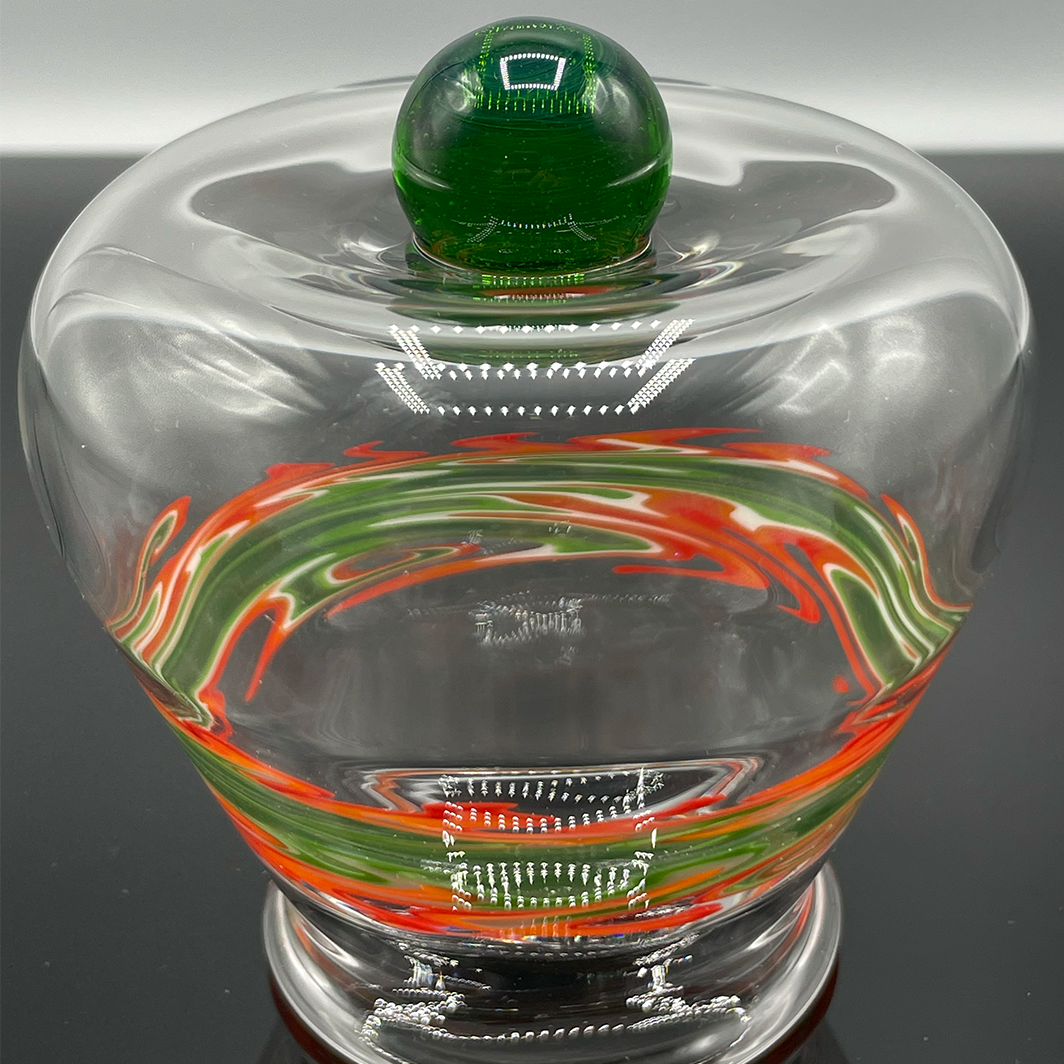 Orange White Green Rotating Glassware