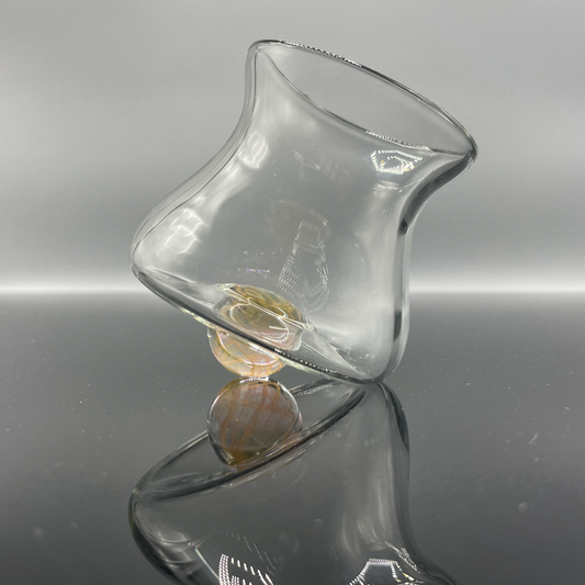 Silver & Gold Fumed Rotating Glassware
