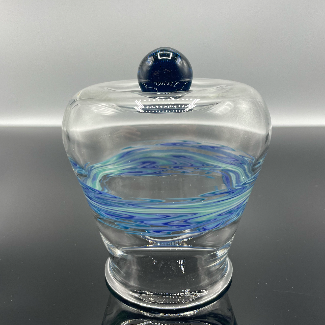 Blue Rotating Glassware